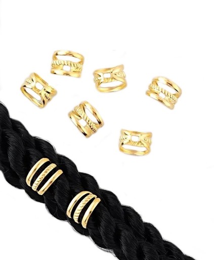 CLAMP BEADS BRIDGE DREADS GOLD 30 ks NA SYNTETICKÉ VLASY