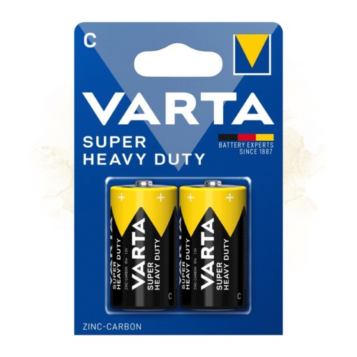 VARTA Super Heavy Duty SuperLife LR14 C zinkovo-uhlíková batéria x2 ks.
