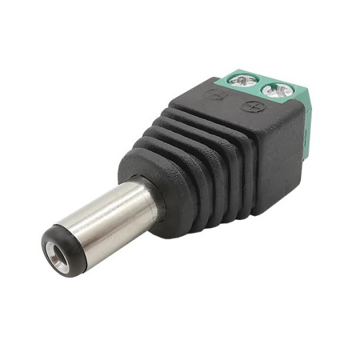 852 CCTV zástrčka 5,5 x 2,1 mm kruhový zástrčkový konektor