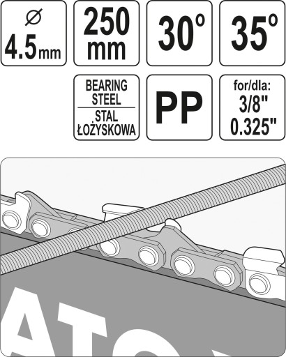 NÁVOD S PILNÍKOM NA BRÚSENIE REŤAZE 4,5 mm