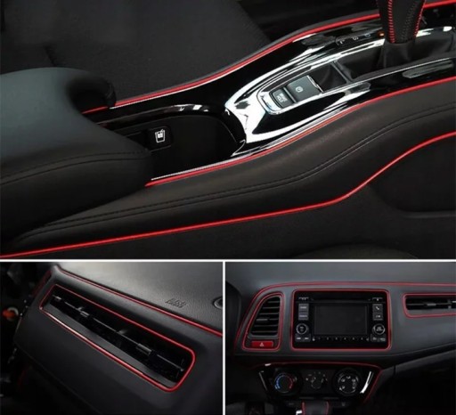 CAR TUNING DEKORATÍVNY PÁSEK 5M ČERVENÝ + ZADARMO