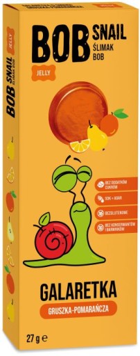 SNAIL SNACK Bob Snail JELLY hruška-pomaranč 27g NATURAL JELLY
