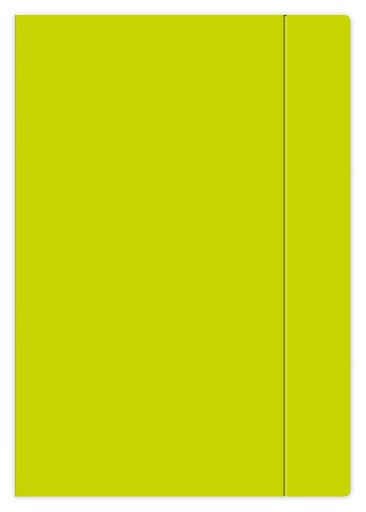 ZLOŽKA S GUMA A4+ FLUO LIME Interprint