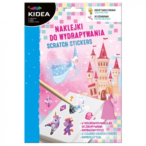 NÁLEPKY SKRATOVANIA MAGICKÝ SVET PRINCEZNÁ JEDNOROŽEC Kidea