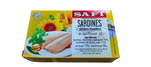 SAFÍ SARDINOVÉ FILETKY 125G V slnečnicovom OLEJ