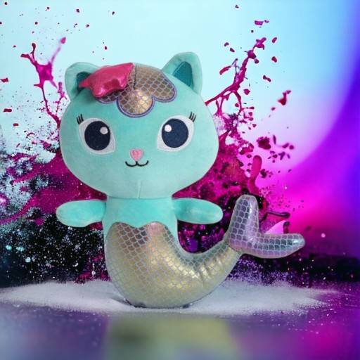 CAT HOUSE GABI MERMAN MAČKA METALICKÝ CHVOST HRAČKA CUDLING HRAČKA SWEET CAT 30cm