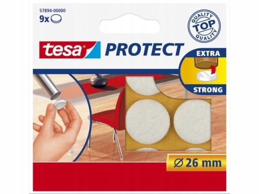 Plstené podložky na stoličky tesa table 26mm 9 ks