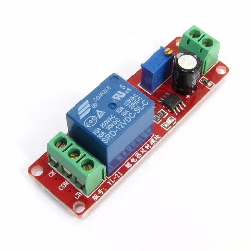 ČASOVÝ MODUL NE555 ONESKOROVACIE RELÉ 12V 10A