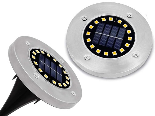COLD LED ploché zemné solárne svietidlo 16 LED na trávniky, P-216
