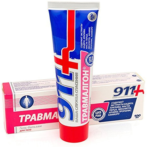 911 TRAVMALGON Hrejivý telový gél 100ml