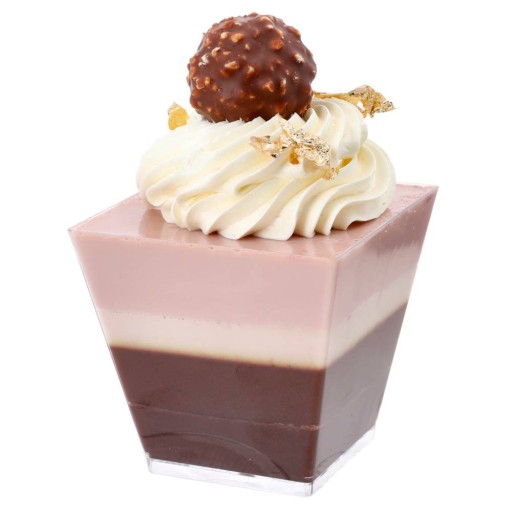 Finger Food dezertné poháre Pyramidové dezertné nádoby 25ks 210ml