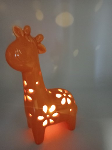 Keramická LED žirafa lampa 9 cm x 16,5 cm x 5,5 cm