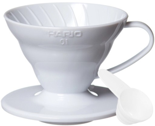 HARIO ODKAPÁVAČ KÁVY PLASTOVÝ BIELY V60-01