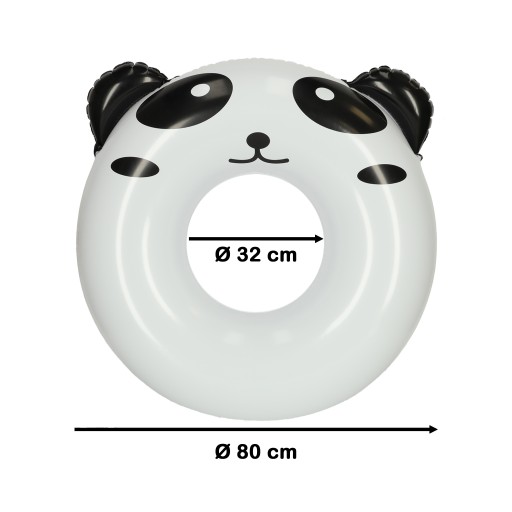 PLÁVAKOVÝ NAFUKOVACÍ PONTOO LOĎ PLÁŽOVÝ Prsteň PONTOO PANDA 80CM MAX 60KG