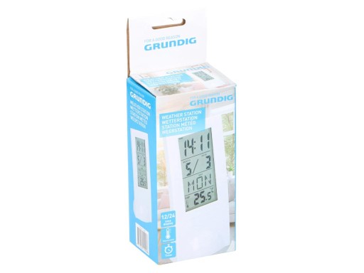 GRUNDIG METEOROLOGICKÁ STANICA HODINKA TEPLOMER MINÚTKA