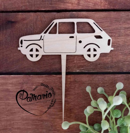 Autíčko pre batoľatá Fiat 126p Wooden Topper, preglejka