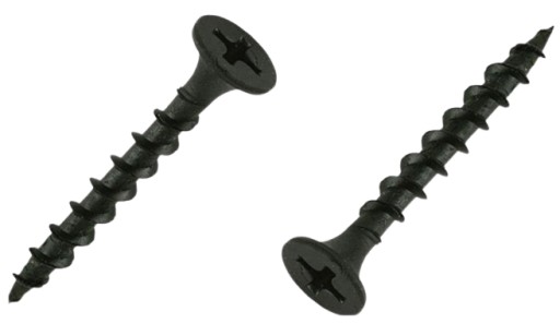 SKRUTKY DO DREVA ČIERNE FOSFATOVANÉ 3,5x55mm 1KG 370ks CE