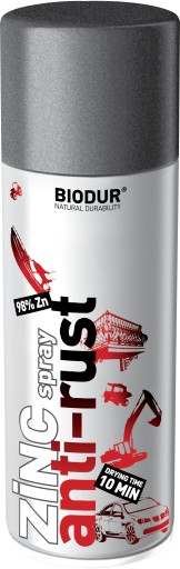 BIODUR ANTIKORÓZNA ZINKOVÁ FARBA SPREJ 400 ml