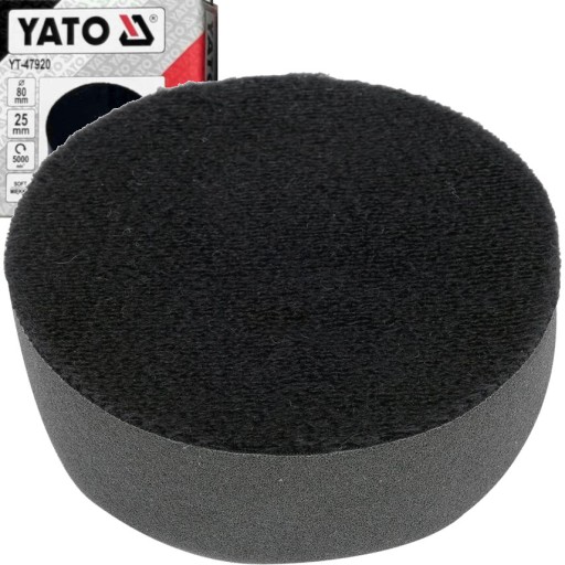 LEŠTIACA HUBKA YATO, PODLOŽKA NA MÄKKÝ VELCRO, 80mm