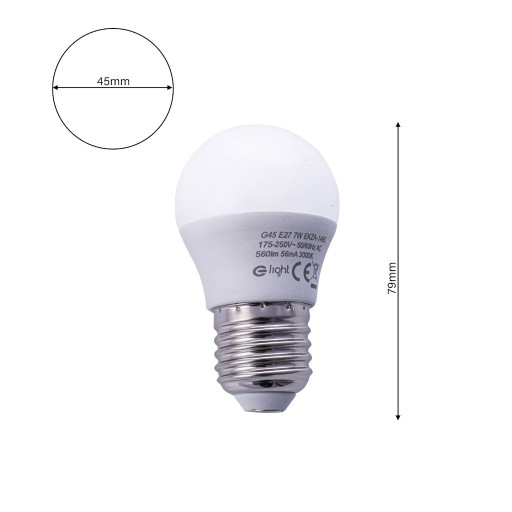 LED ŽIAROVKA E27 SMD 2835 TEPLÁ GUĽA 7W 55W