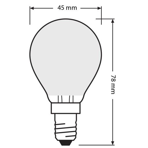LED žiarovka SMALL BALL E14 5,5W = 60W 2700K OSRAM