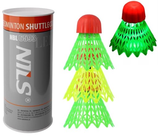 NILS Speedminton Crossminton loptičky 3ks Bedminton Set Luminous