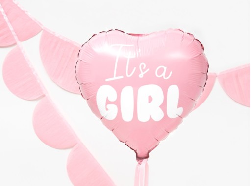 Balloon Heart Hearts Baby Shower Girl Birth
