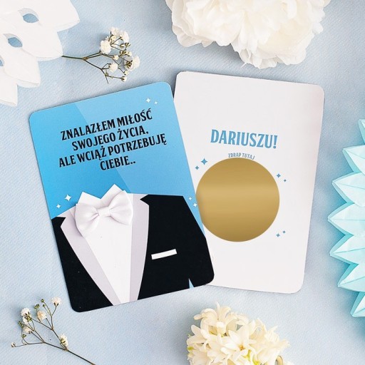 Otázka zo stieracieho žrebu pre svedka SVADOBNÁ žiadosť o svadbu SVADBA