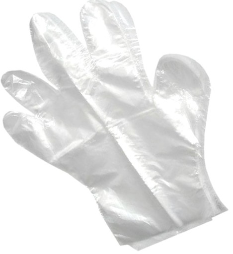 HDPE fóliové rukavice, veľkosť M, 100 kusov