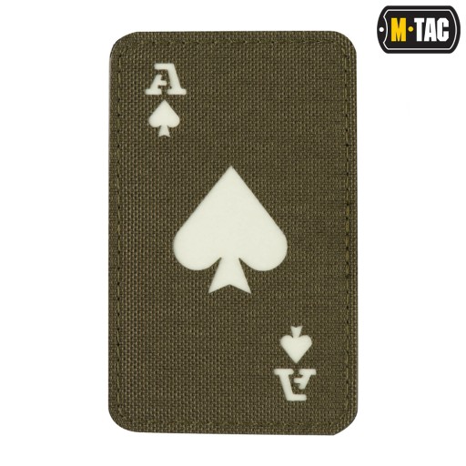 ACE OF SPADES AKO PIK M-Tac FLUO OLIVOVÁ NÁPLATA ZNAKU
