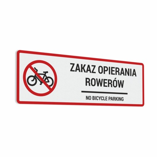 Nálepka - Zákaz nakláňania bicyklov - 6,7x20