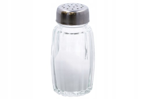 Sklenená nádoba SALT AND PEPPER CHAIN 50 ml s oceľovým dávkovačom