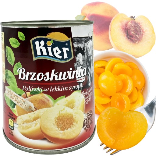 Broskyne POL 820g V LEHKOM SIRUPOVEJ plechovke