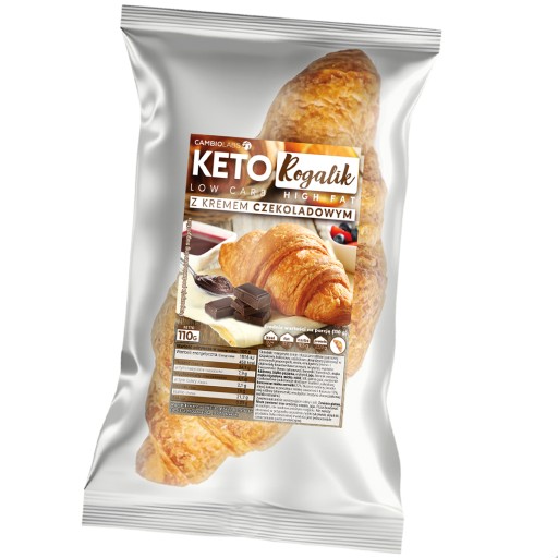KETO CROISSANT CROSSANT bez cukru, sacharidov, mini - čokoládový krém