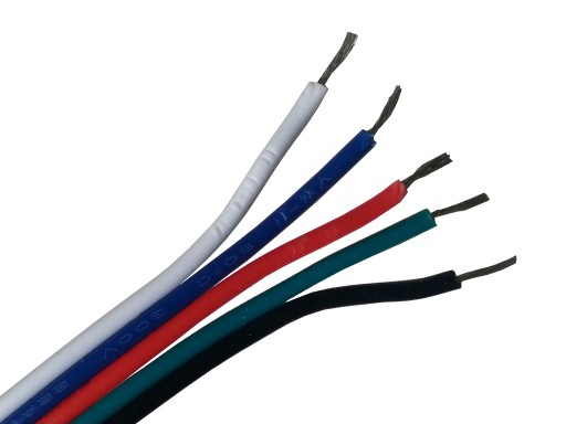 RGBW KÁBEL 5x0,22mm2 1M Pre RGBW pásiky