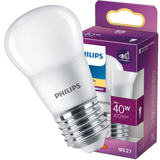 LED žiarovka SMALL BALL E27 P45 5W = 40W 470lm 2700K Teplá PHILIPS