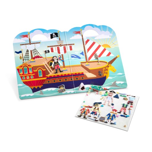 MelissaandDoug Opätovne použiteľné Puffy Stickers Hračka Piráti pre 4-ročné deti