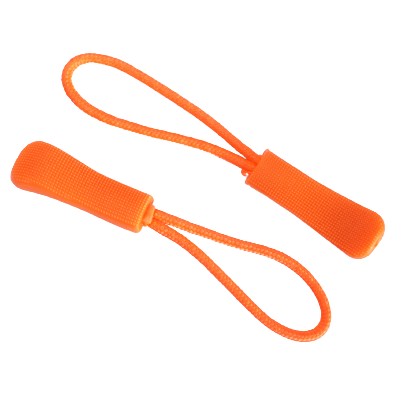 Visačka na zips, prívesok, oranžová, 2 ks