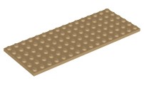 LEGO 3027 TANIER 6x16 tmavý piesok NOVINKA (14g)