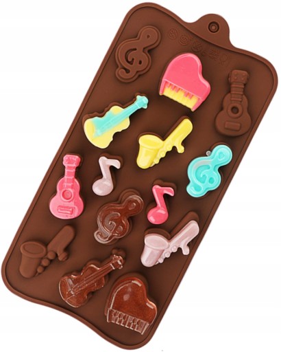 Silikónová forma na sviečky zo sójového vosku MUSIC NOTES