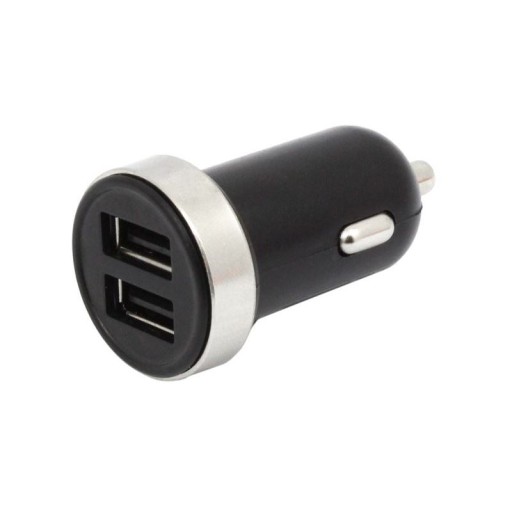 USB nabíjačka do auta 1A + 2,1A ČIERNA