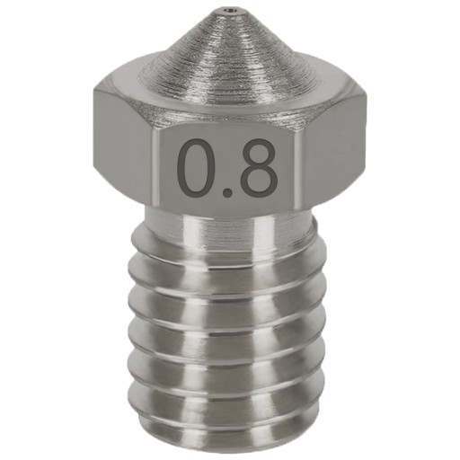 OCEĽOVÁ TRYSKA V6 0,8 mm 1,75 mm M6 PRUSA 3D PRINT
