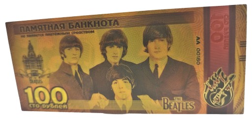 Krásna zberateľská bankovka Johna Lennona Beatles