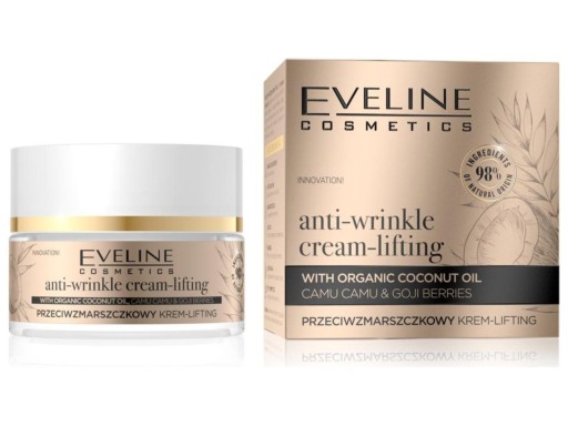 Eveline Organic Gold liftingový krém proti vráskam 50 ml
