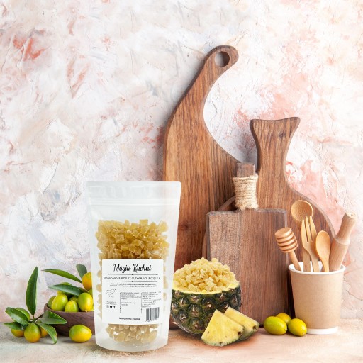 KANDIDOVANÝ ananás kocky 500g NATURAL sušený