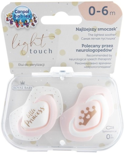 CANPOL cumlík SYMETRICKÝ ROYAL BABY 0-6m 2 ks.
