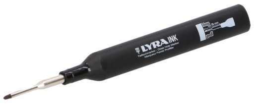 Atramentový značkovač Lyra pre hlboké diery, čierny