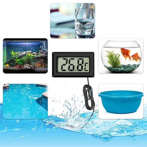 Digitálny ELEKTRONICKÝ TEPLOMER Presný LCD so sondou pre AKVÁRIOVÉ CHLADNIČKY