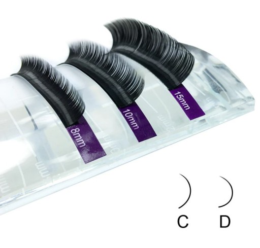 Nagaraku Mink C mihalnice 0,05 8 mm 16 prúžkov čiernej farby