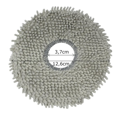 Mop pad dredlock okrúhly pre Dreame S10 S10Pro L10Pro L10S Ultra X10 1 ks